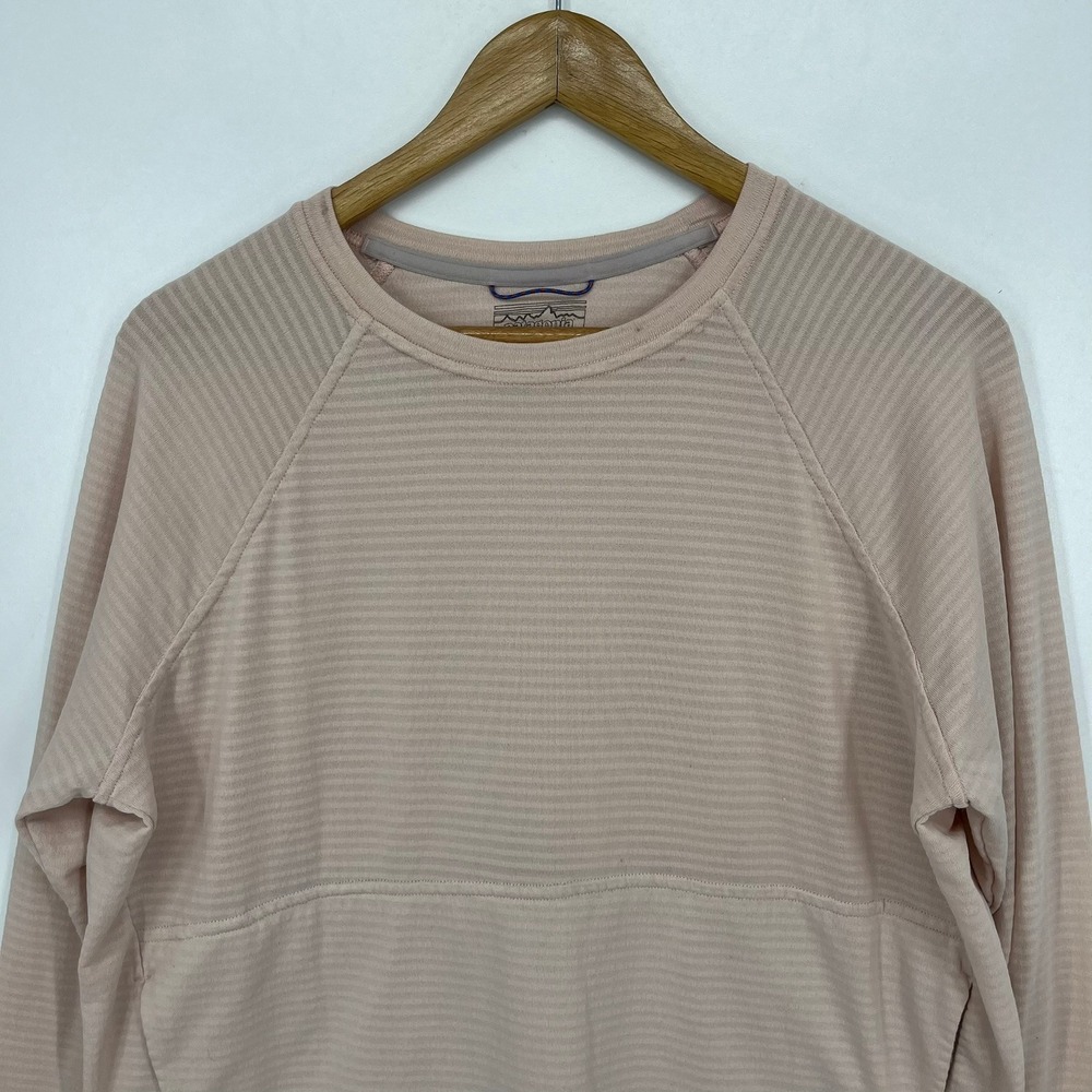 Patagonia Womens Capilene Thermal Weight Crewneck Pink Base Layer Top Medium - Picture 9 of 14